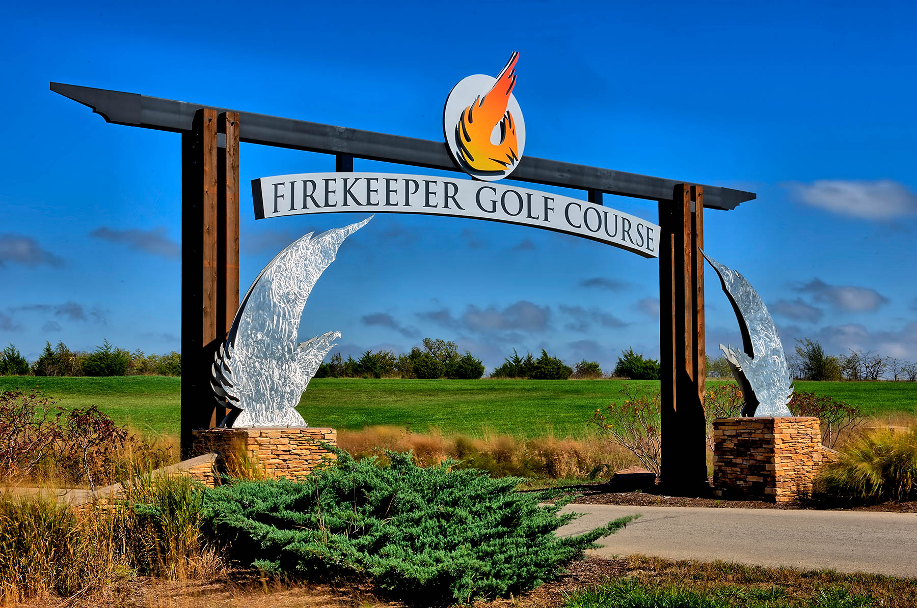 Firekeeper Golf Course entrance sign